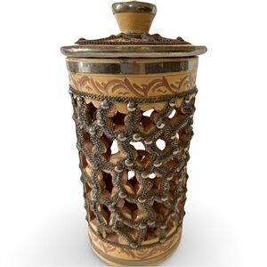 CERAMIC Candle Holder lantern decorative with lid